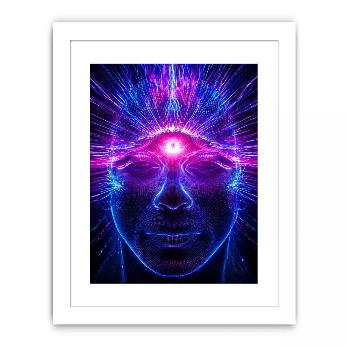 Third Eye Awakening Wall Art | Spiritual Energy Psychedelic Canvas