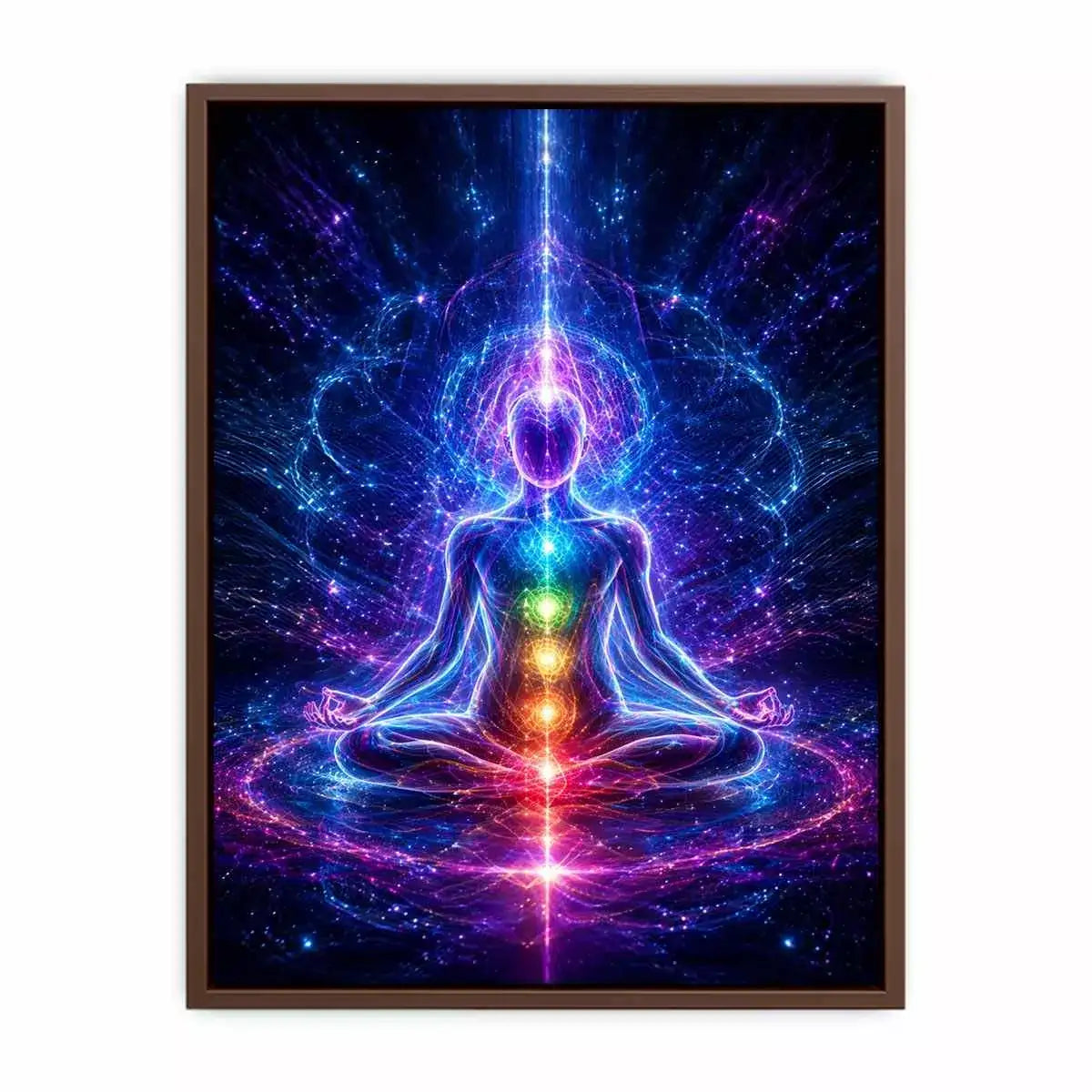 Meditation Energy Wall Art | Chakra Spiritual Cosmic Canvas
