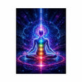 Meditation Energy Wall Art | Chakra Spiritual Cosmic Canvas