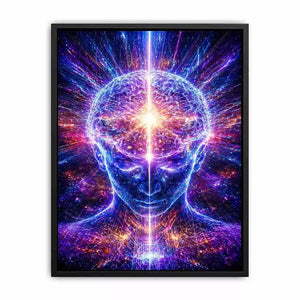 Cosmic Brain Wall Art | Mind Expansion Psychedelic Canvas