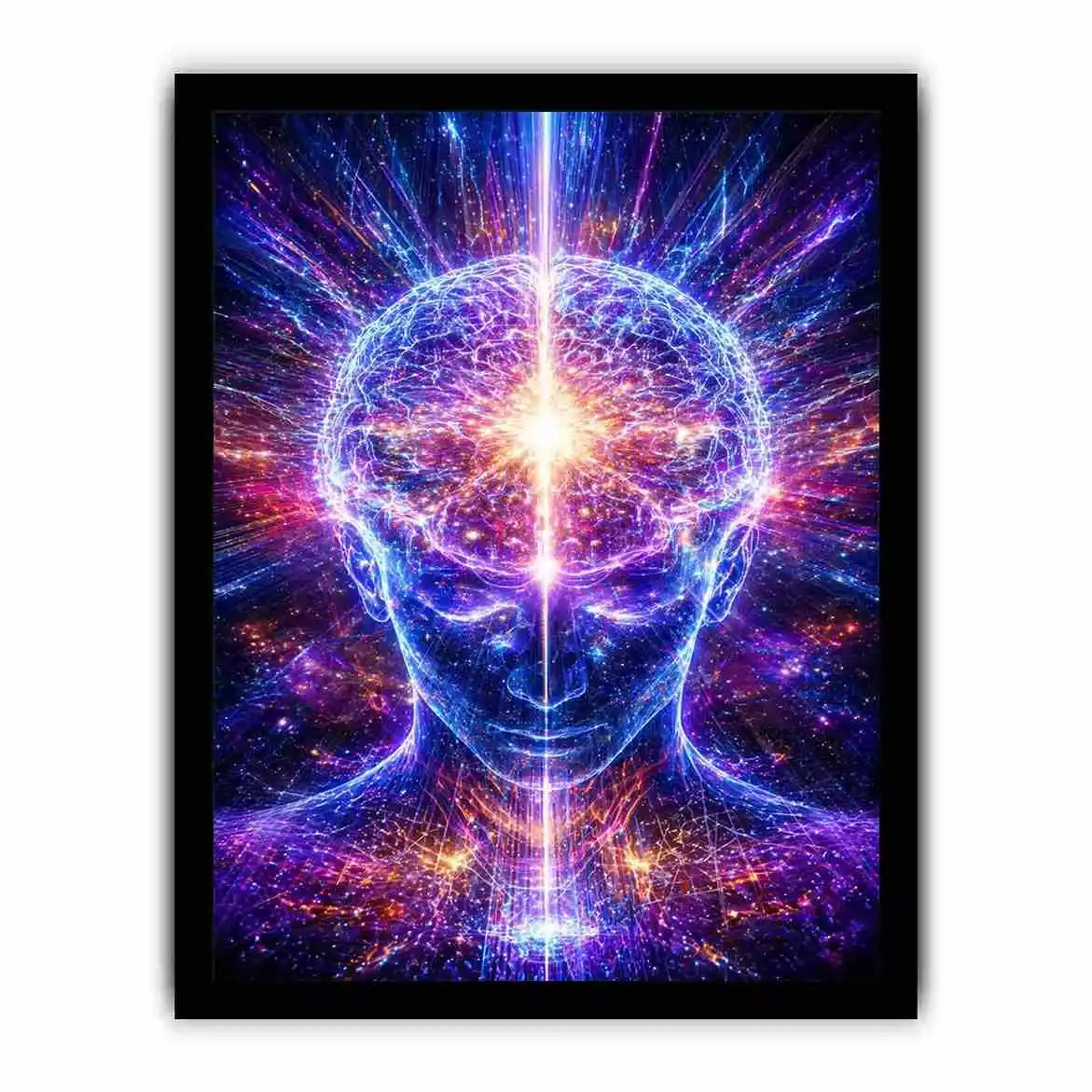 Cosmic Brain Wall Art | Mind Expansion Psychedelic Canvas