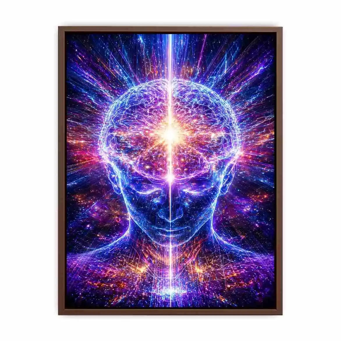 Cosmic Brain Wall Art | Mind Expansion Psychedelic Canvas
