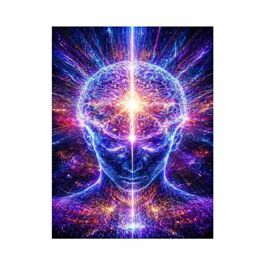 Cosmic Brain Wall Art | Mind Expansion Psychedelic Canvas