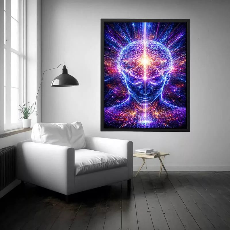 Cosmic Brain Wall Art | Mind Expansion Psychedelic Canvas