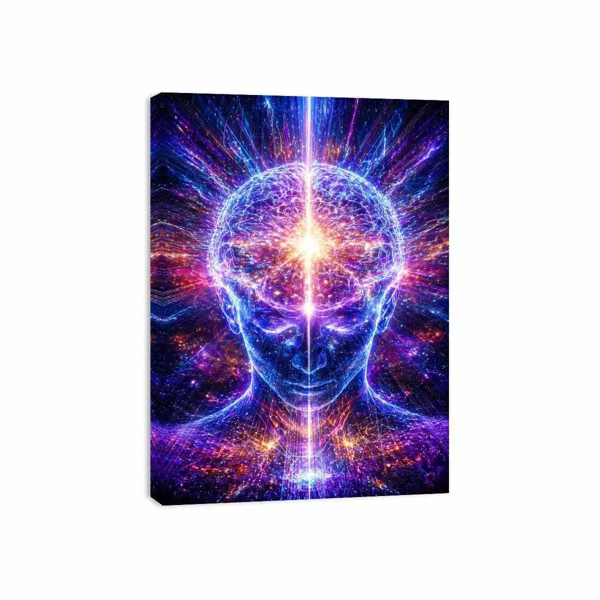 Cosmic Brain Wall Art | Mind Expansion Psychedelic Canvas