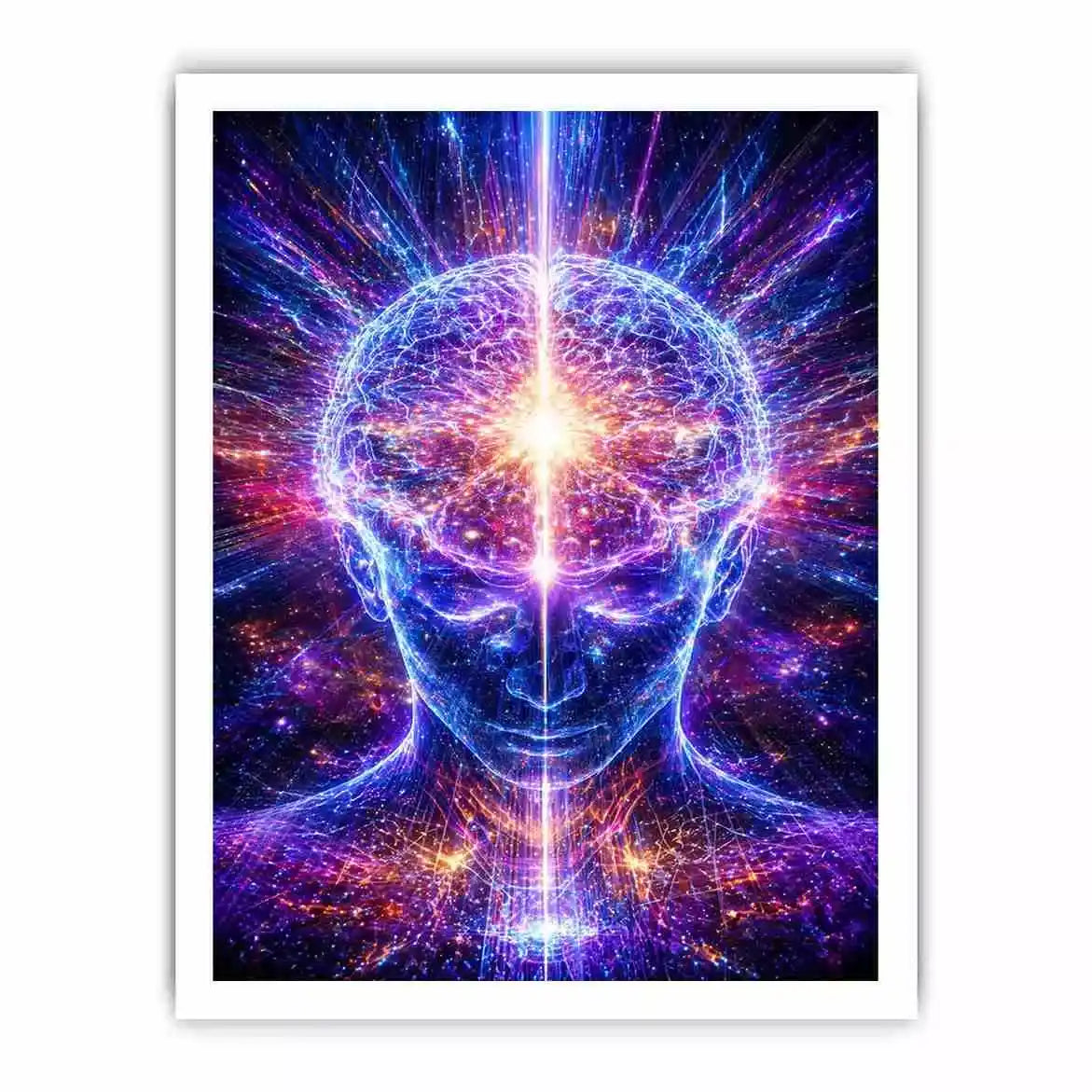 Cosmic Brain Wall Art | Mind Expansion Psychedelic Canvas