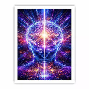 Cosmic Brain Wall Art | Mind Expansion Psychedelic Canvas