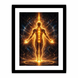 Golden Energy Wall Art | Spiritual Awakening Light Canvas