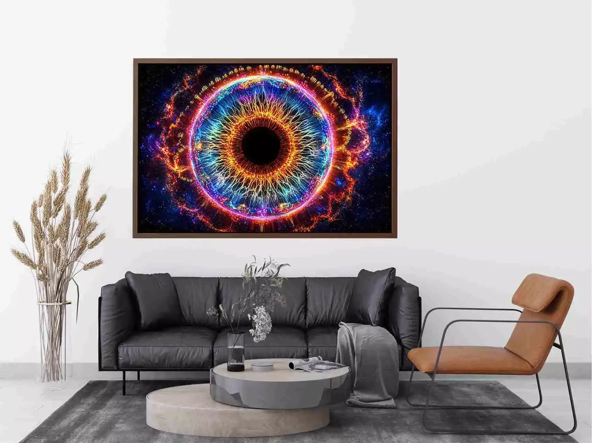 Cosmic Eye Wall Art | Universe Vision Abstract Canvas