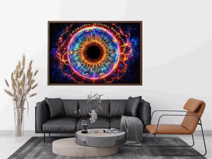 Cosmic Eye Wall Art | Universe Vision Abstract Canvas