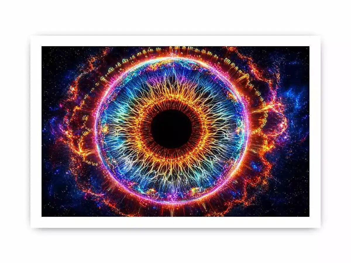 Cosmic Eye Wall Art | Universe Vision Abstract Canvas