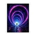 Surreal portal wall art canvas glowing tunnel silhouette sci fi futuristic decor modern artwork