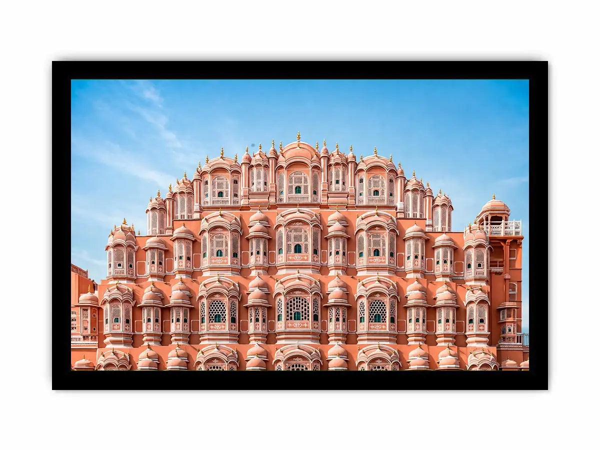 Hawa Mahal Jaipur pink palace architecture India heritage building wall art canvas decor