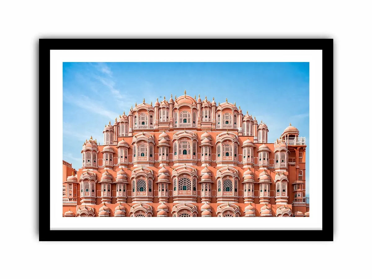 Hawa Mahal Jaipur pink palace architecture India heritage building wall art canvas decor