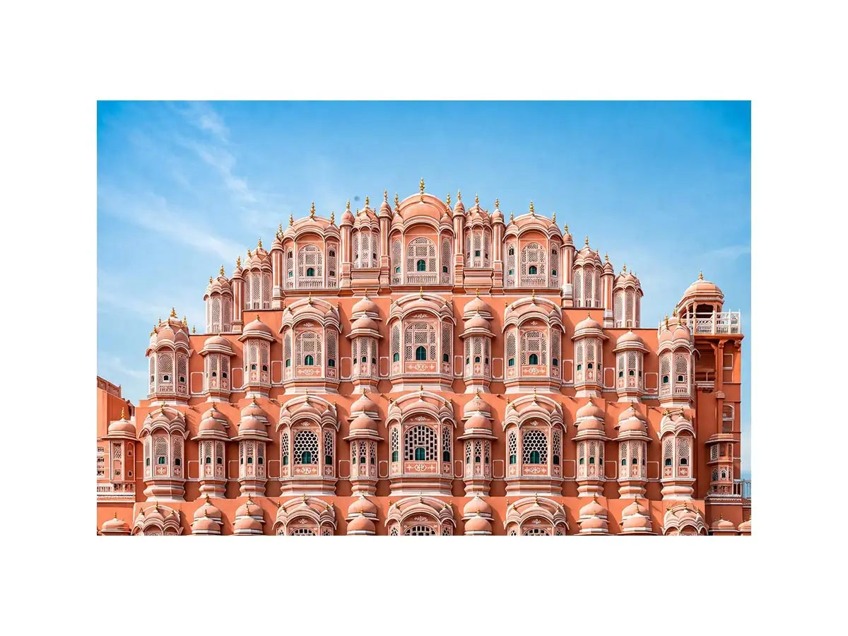 Hawa Mahal Jaipur pink palace architecture India heritage building wall art canvas decor