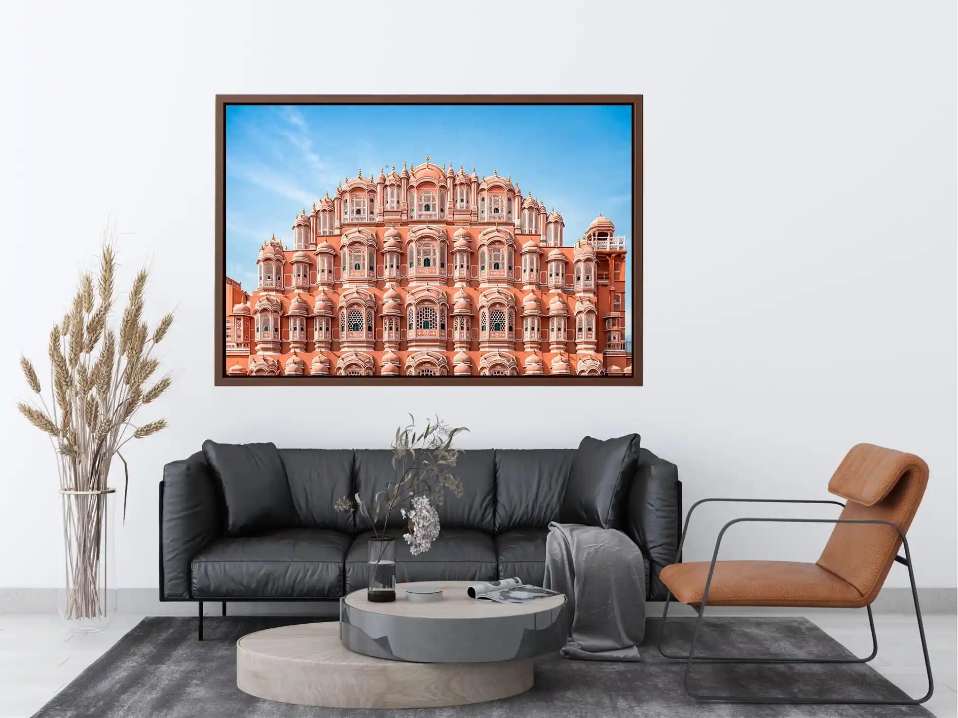 Hawa Mahal Jaipur pink palace architecture India heritage building wall art canvas decor