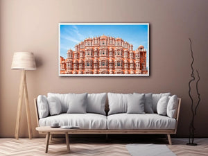 Hawa Mahal Jaipur pink palace architecture India heritage building wall art canvas decor