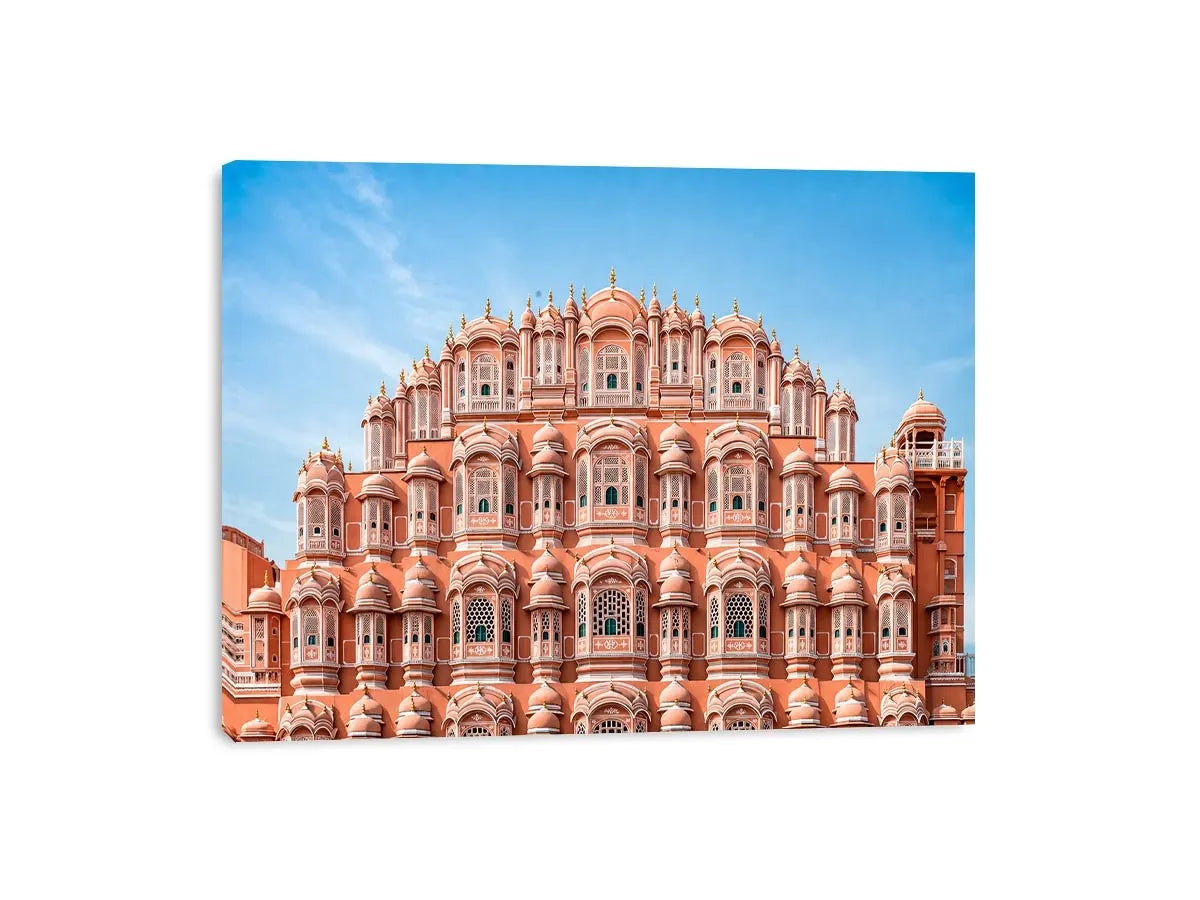 Hawa Mahal Jaipur pink palace architecture India heritage building wall art canvas decor