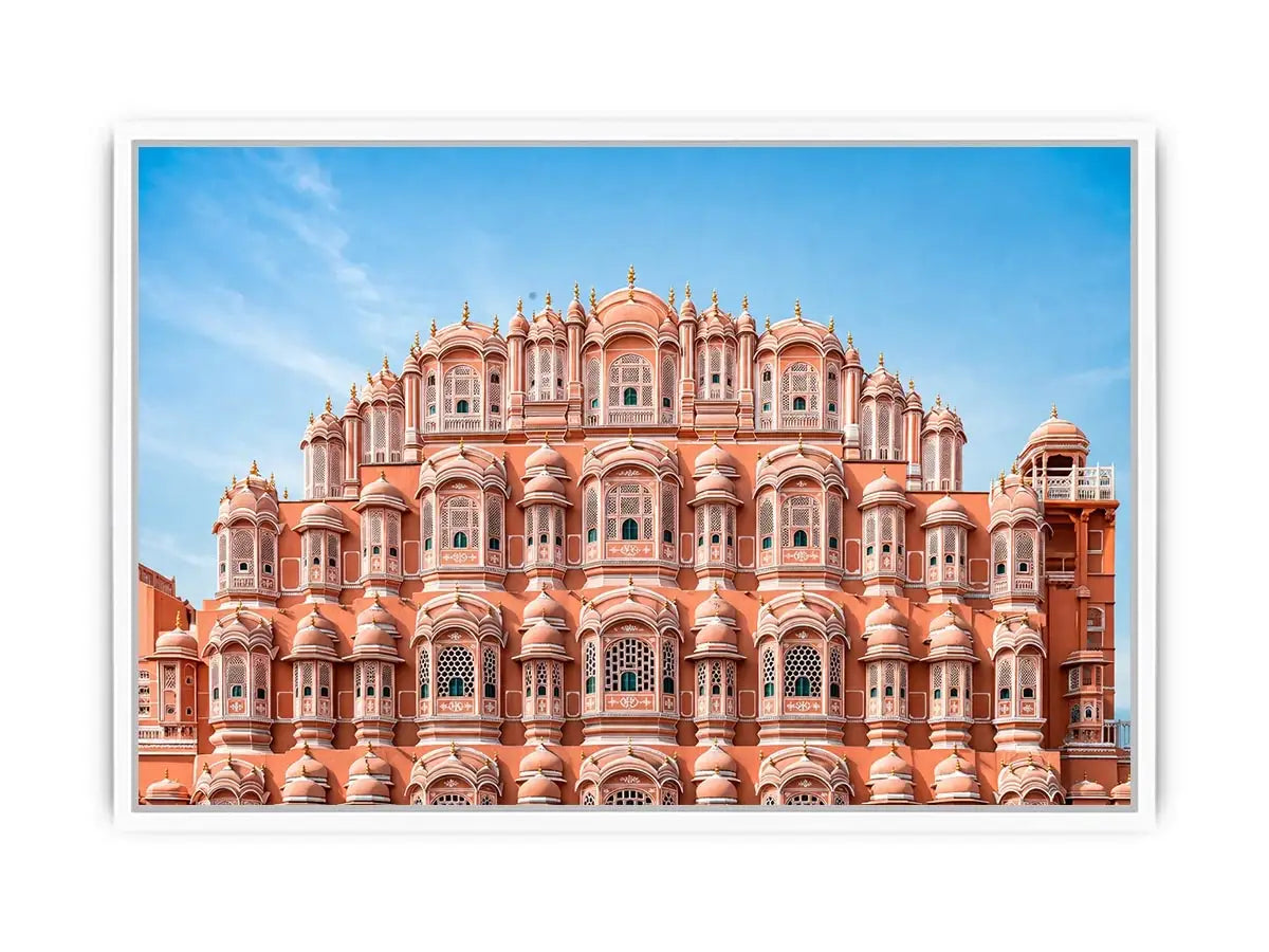 Hawa Mahal Jaipur pink palace architecture India heritage building wall art canvas decor