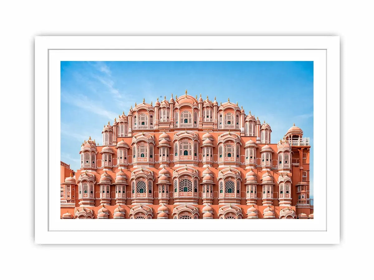Hawa Mahal Jaipur pink palace architecture India heritage building wall art canvas decor