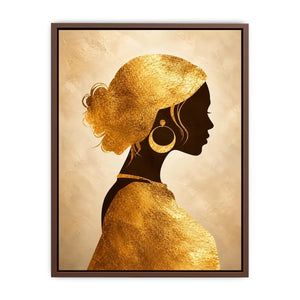 gold woman silhouette minimal luxury wall art gold texture modern canvas decor