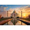 taj mahal sunrise reflection india architecture wall art luxury canvas decor