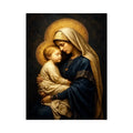 Virgin Mary and Child wall art with golden halo luxury renaissance religious canvas print