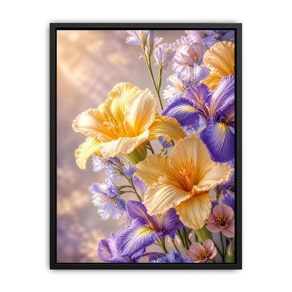 Lavender Petal Glow premium canvas wall art for modern home decor.