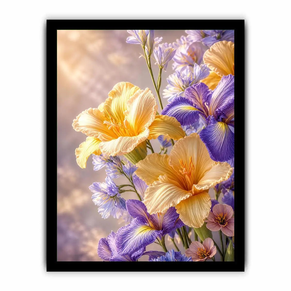 Lavender Petal Glow premium canvas wall art for modern home decor.