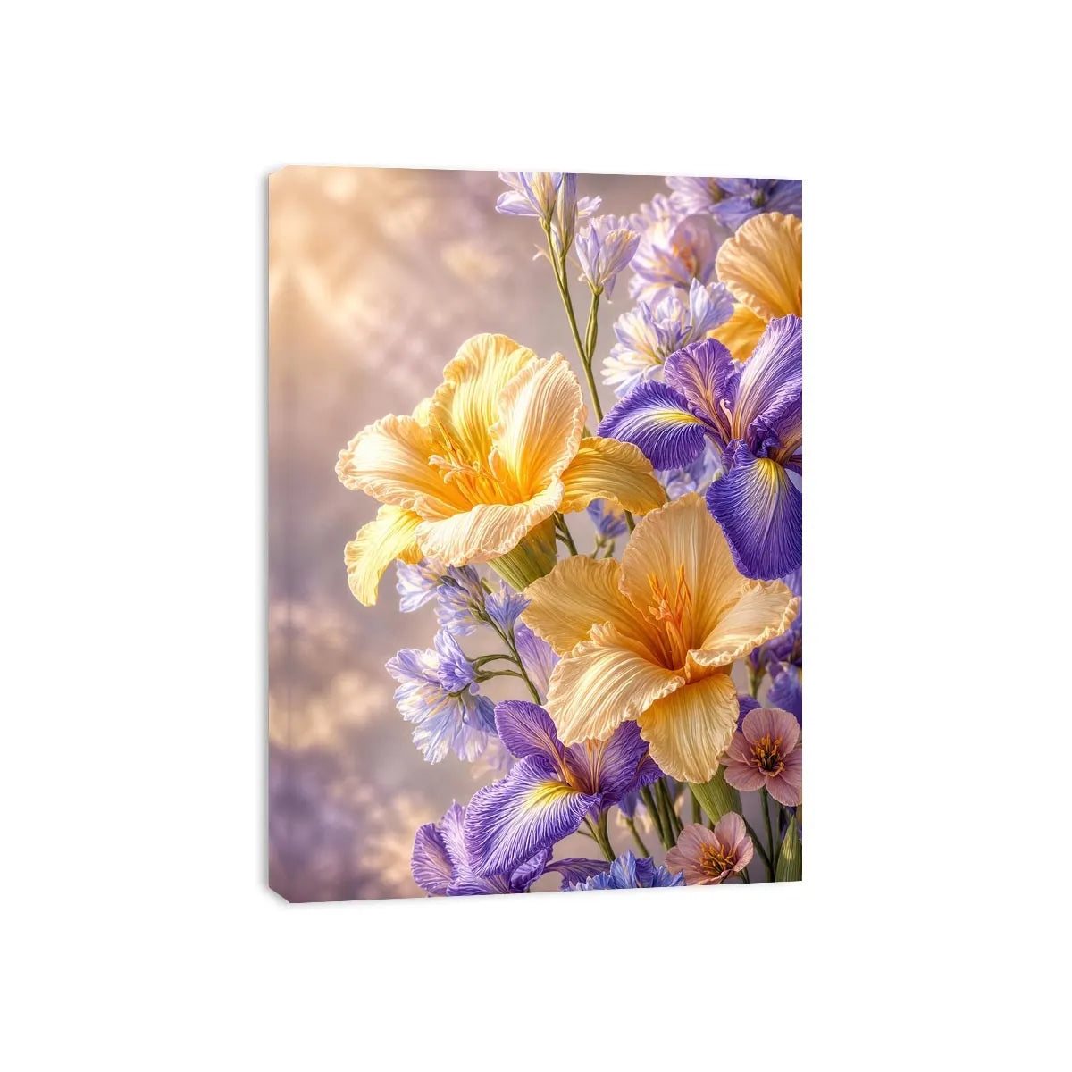 Lavender Petal Glow premium canvas wall art for modern home decor.