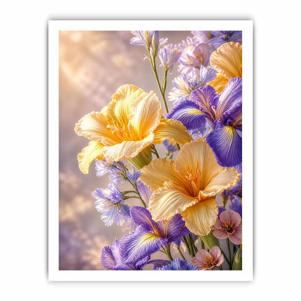 Lavender Petal Glow premium canvas wall art for modern home decor.
