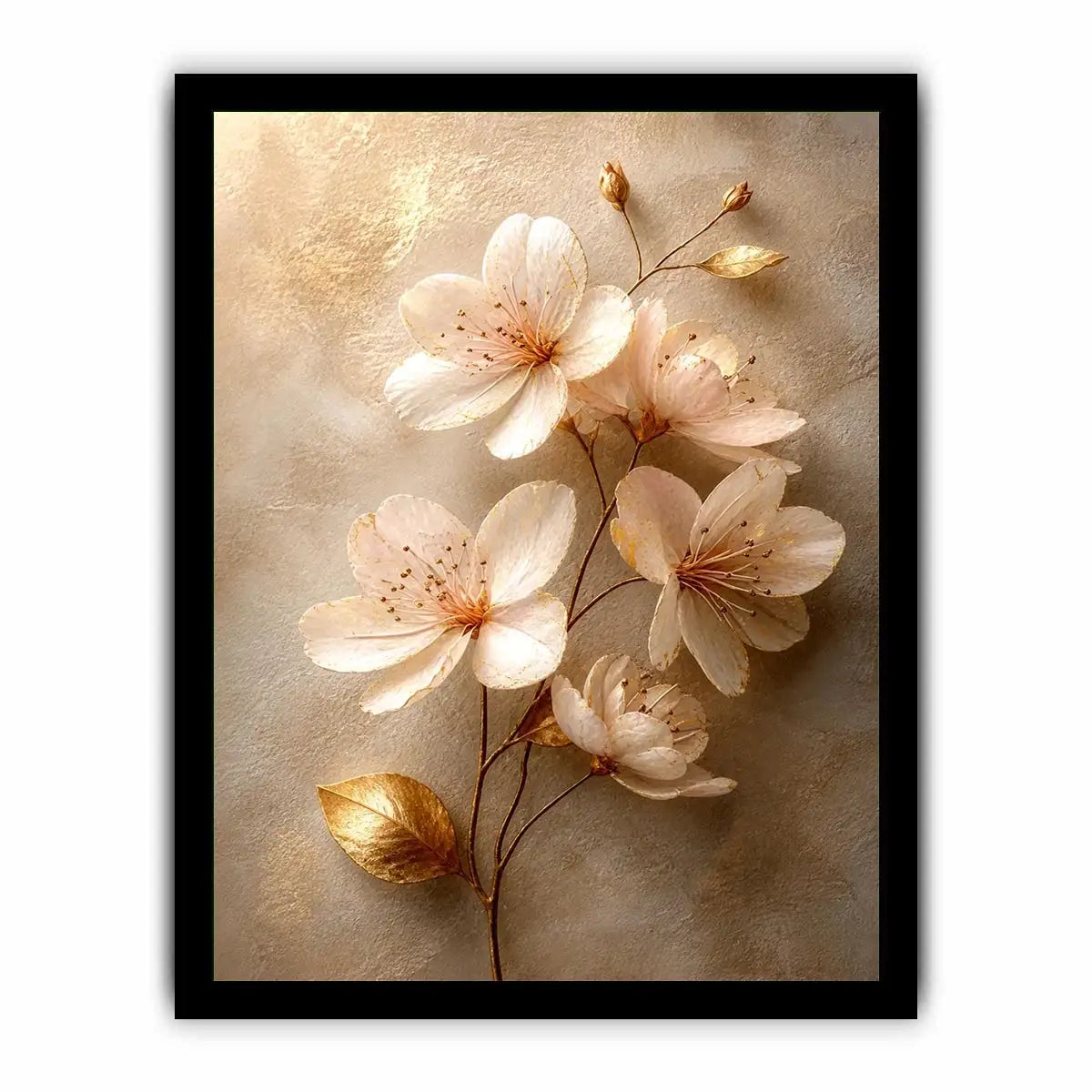Golden Hearth Escape premium canvas wall art for modern home decor.