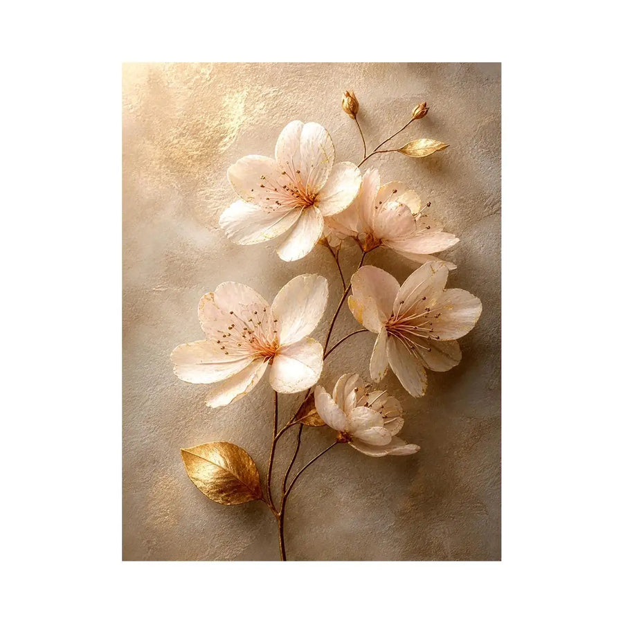 Golden Hearth Escape premium canvas wall art for modern home decor.