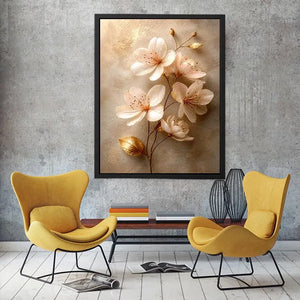 Golden Hearth Escape premium canvas wall art for modern home decor.
