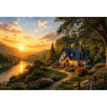 Golden Hearth Escape premium canvas wall art for modern home decor.