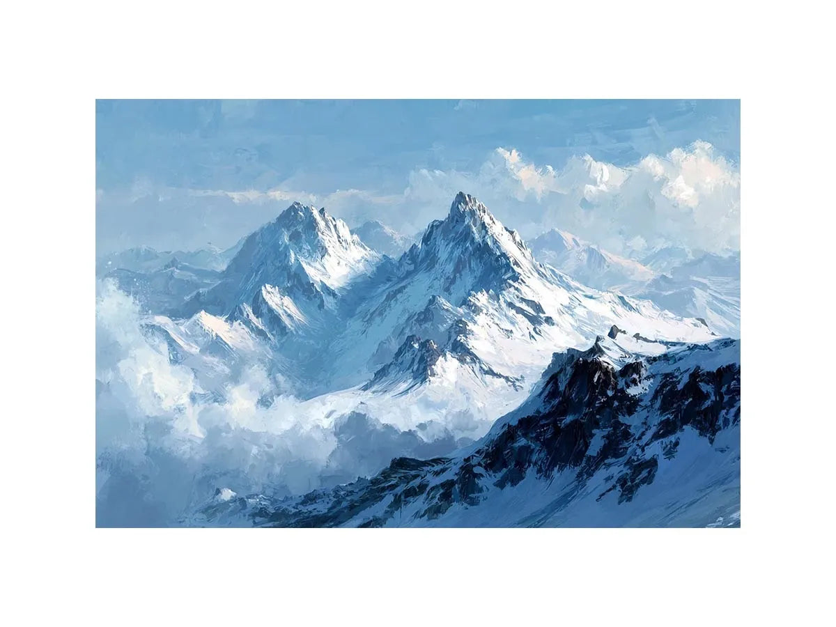Frozen Summit Echo premium canvas wall art for modern home decor.