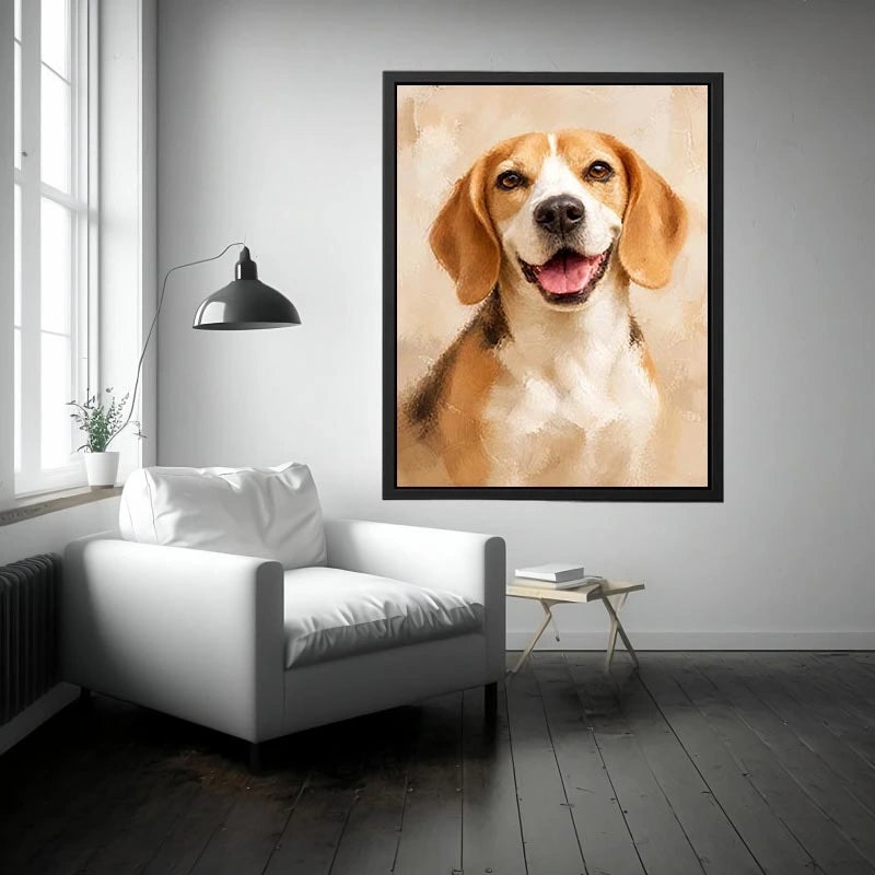 Happy Tail Charm premium canvas wall art for modern home decor.