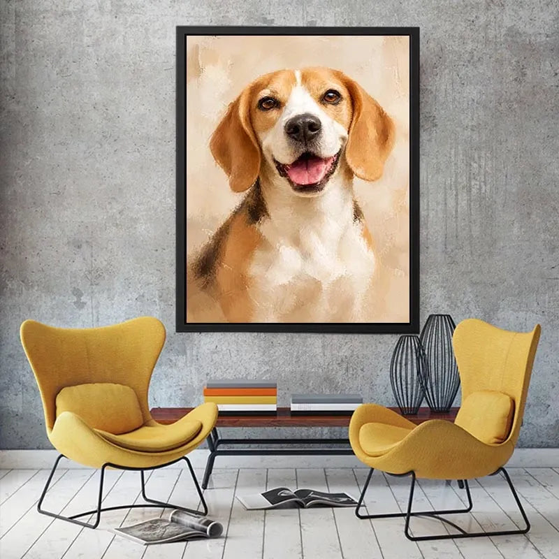 Happy Tail Charm premium canvas wall art for modern home decor.