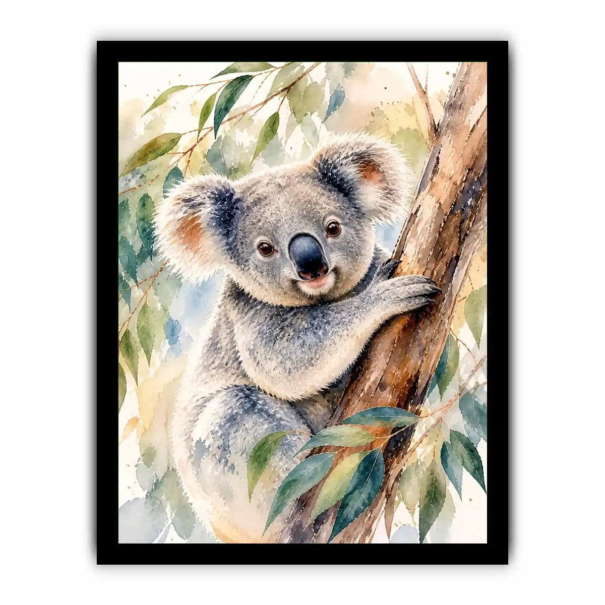 Soft Eucalyptus Haven premium canvas wall art for modern home decor.