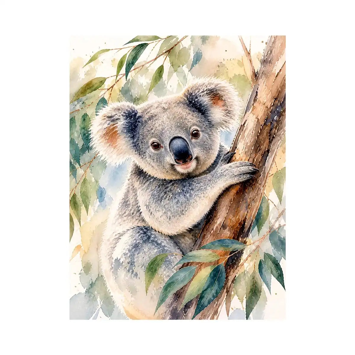 Soft Eucalyptus Haven premium canvas wall art for modern home decor.