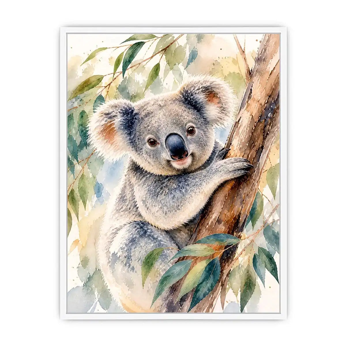 Soft Eucalyptus Haven premium canvas wall art for modern home decor.