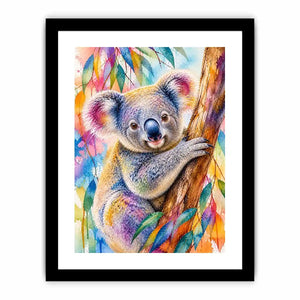 Rainbow Eucalyptus Dream premium canvas wall art for modern home decor.