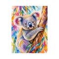 Rainbow Eucalyptus Dream premium canvas wall art for modern home decor.