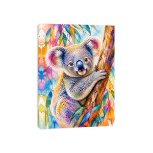 Rainbow Eucalyptus Dream premium canvas wall art for modern home decor.