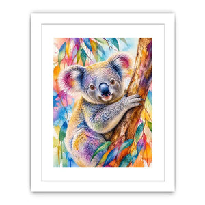 Rainbow Eucalyptus Dream premium canvas wall art for modern home decor.