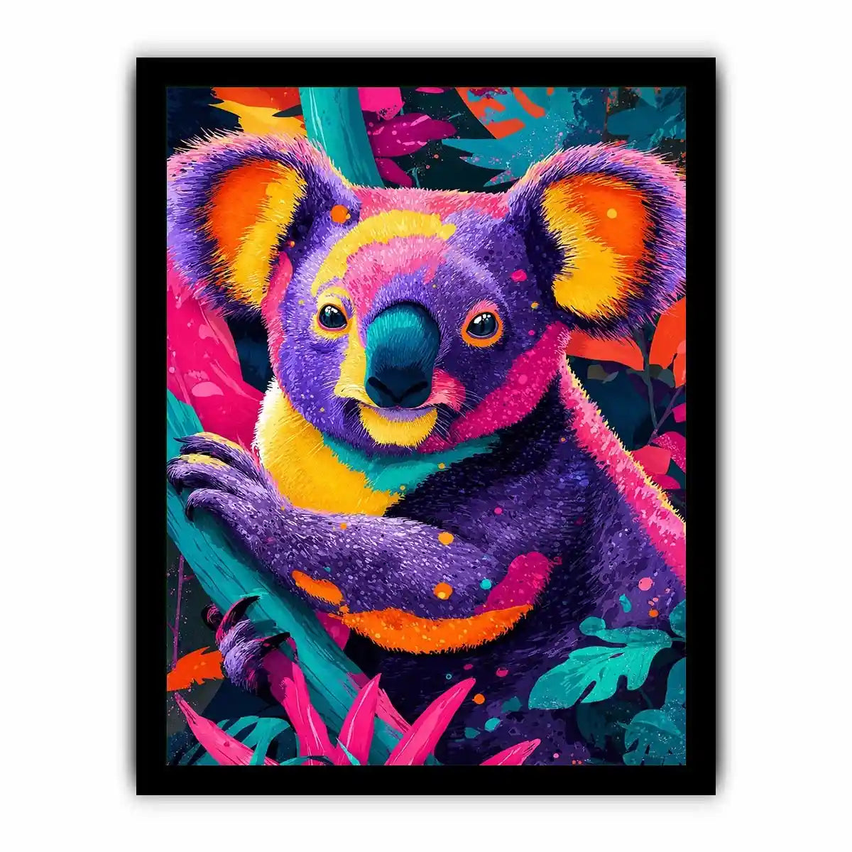 Neon Jungle Spirit premium canvas wall art for modern home decor.
