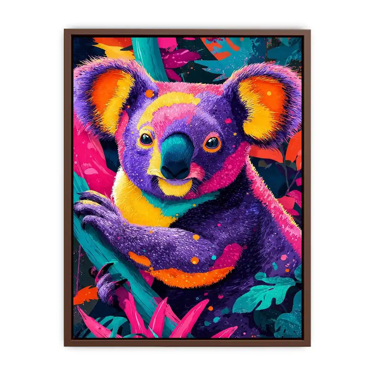 Neon Jungle Spirit premium canvas wall art for modern home decor.