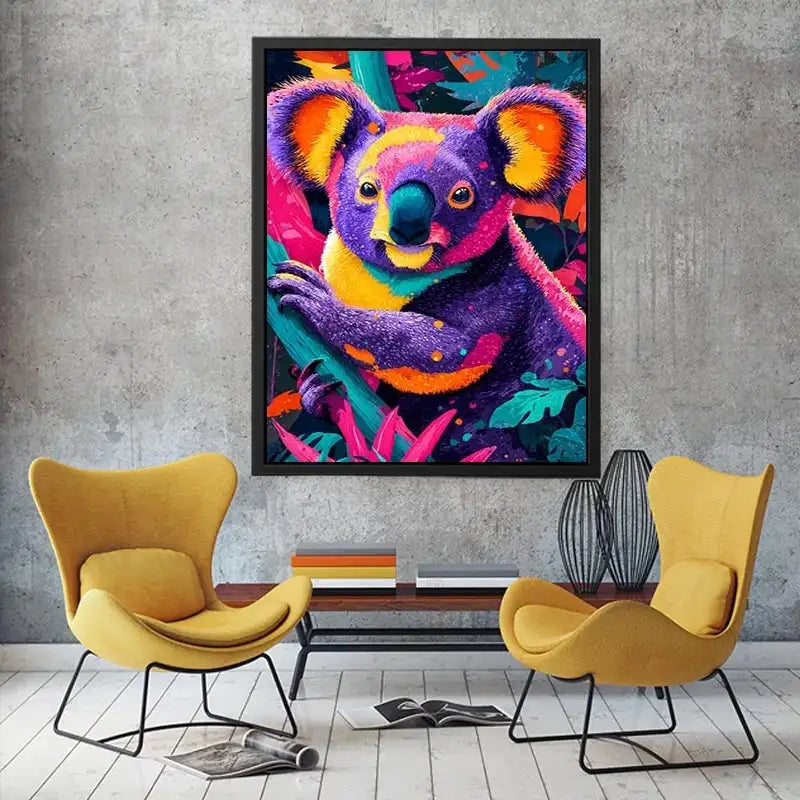 Neon Jungle Spirit premium canvas wall art for modern home decor.