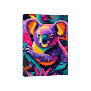 Neon Jungle Spirit premium canvas wall art for modern home decor.