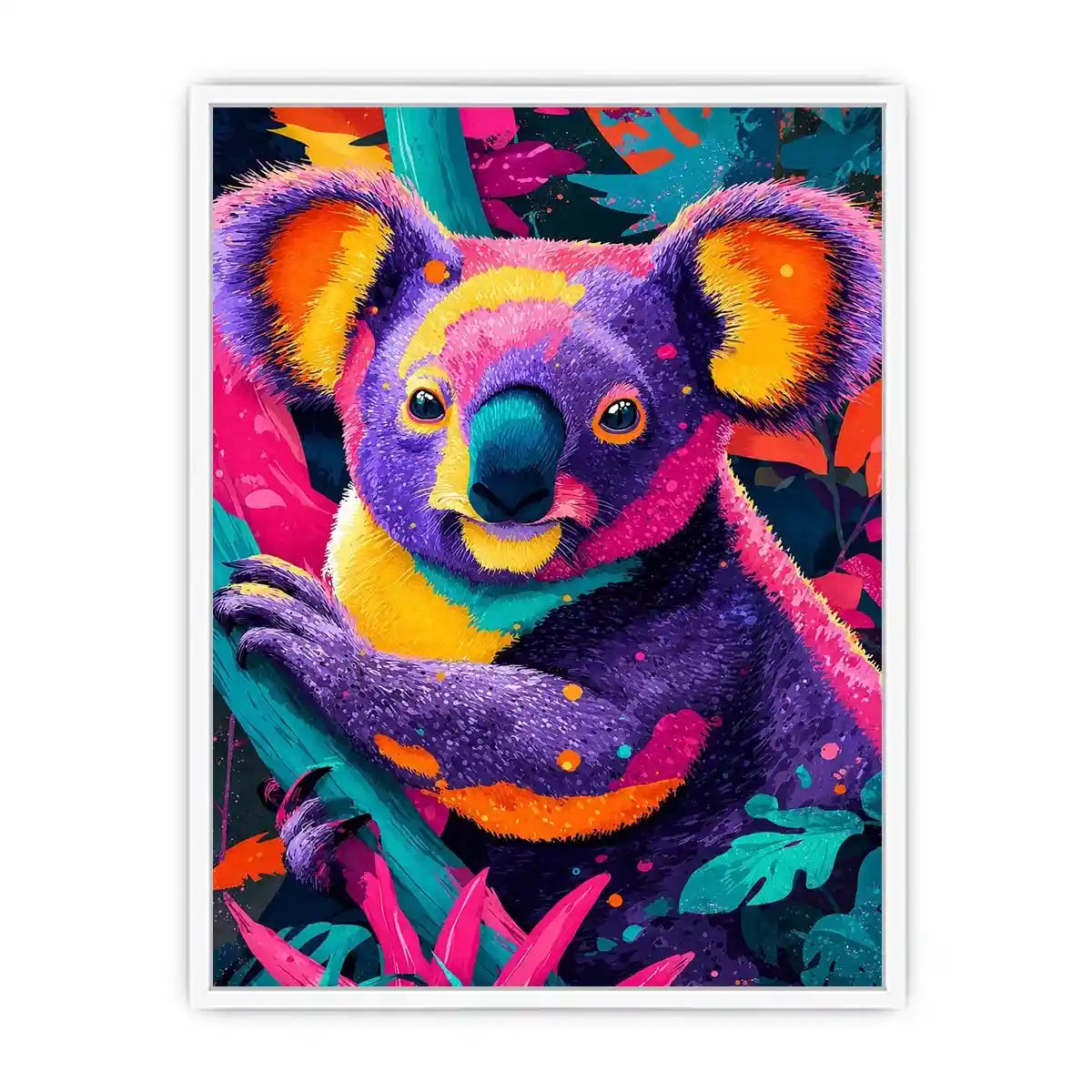 Neon Jungle Spirit premium canvas wall art for modern home decor.